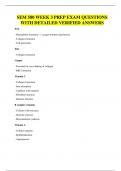 SEM 580 WEEK 3 PREP EXAM QUESTIONS WITH DETAILED VERIFIED ANSWERS