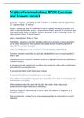 Written Communications BPOC Questions and Answers correct