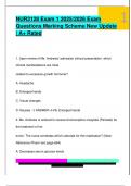 NUR3128 Exam 1 2025&sol;2026 Exam  Questions Marking Scheme New Update  &vert; A&plus; Rated