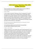 CON 216 Exam 3 Questions With 100&percnt; Verified Answers&excl;&excl;