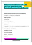  Nurs6531 Final Exam 2025&sol;2026 Exam  Questions and Answers 100&percnt;  Guaranteed Success &vert; Already Rated A&plus;