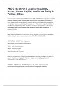 ANCC NE-BC Ch 6 Legal & Regulatory Issues&semi; Human Capital&semi; Healthcare Policy & Politics&semi; Ethics