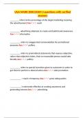 Principles of Marketing &ndash; MARK 3000 &ndash; University of Georgia &ndash; Exam 3 Questions with Verified Answers &lpar;UGA&rpar;