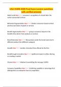 Principles of Marketing &ndash; MARK 3000 &lpar;Loomer&rpar; &ndash; University of Georgia &ndash; Final Exam Glossary with Verified Answers