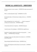  MEDICAL ASSISTANT - MIDTERM QUESTIONS AND ANSWERS 2025