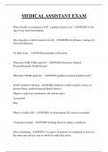  MEDICAL ASSISTANT EXAM QUESTIONS AND ANSWERS 2025