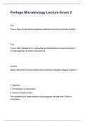 Portage Microbiology Lecture Exam 2 questions and answers&period;