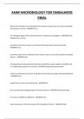  AAMI MICROBIOLOGY FOR EMBALMERS FINAL QUESTIONS AND ANSWERS 2025