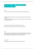 NATIONAL REAL ESTATE EXAM PRACTICE TEST questions and answers