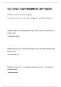 NC HOME INSPECTION STUDY GUIDE questions and answers