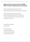 National Home Inspector Exam &lpar;NHIE&rpar; Whole House Practice Quiz and Answers