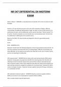  NR 547 DIFFERENTIAL DX MIDTERM EXAM QUESTIONS AND ANSWERS 2025