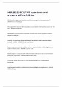 NURSE EXECUTIVE questions and answers with solutions