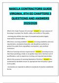 NASCLA CONTRACTORS GUIDE VIRGINIA&comma; 8TH ED CHAPTERS 3 QUESTIONS AND ANSWERS 2025&sol;2026