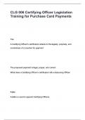 CLG 006 Certifying Officer Legislation Training for Purchase Card Payments