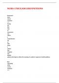 NURS-170 EXAM 1 DEFINITIONS