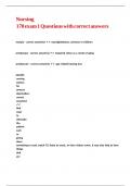 Nursing 170 exam 1 Questions with correct answers&period;