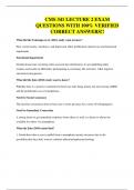 CMS 341 LECTURE 2 EXAM QUESTIONS WITH 100&percnt; VERIFIED CORRECT ANSWERS&excl;&excl;
