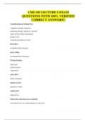 CMS 341 LECTURE 5 EXAM QUESTIONS WITH 100&percnt; VERIFIED CORRECT ANSWERS&excl;&excl;