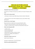 CMS 341 LECTURE 6 EXAM QUESTIONS WITH 100&percnt; VERIFIED CORRECT ANSWERS&excl;&excl;