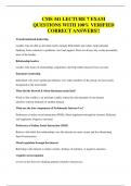 CMS 341 LECTURE 7 EXAM QUESTIONS WITH 100&percnt; VERIFIED CORRECT ANSWERS&excl;&excl;