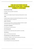 CMS 341 LECTURE 9 EXAM QUESTIONS WITH 100&percnt; VERIFIED CORRECT ANSWERS&excl;&excl;