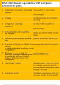 IDSC 3001 Exam 1 questions with complete solutions to pass