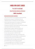 2025 HESI RN Exit Exam &lpar;V1 - V7&rpar; Actual Qs & Ans to Pass the Exam&comma; 100&percnt; Verified