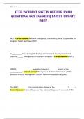 TCFP INCIDENT SAFETY OFFICER EXAM QUESTIONS AND ANSWERS&vert; LATEST UPDATE 2025