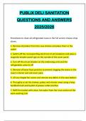 PUBLIX DELI SANITATION QUESTIONS AND ANSWERS 2025&sol;2026
