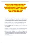 WGU D003 ASSESSMENT IN SPECIAL  EDUCATION OA PRACTICE TEST  2025&sol;2026 COMPLETE QUESTIONS BANK  WITH VERIFIED CORRECT ANSWERS&vert;&vert;  100&percnt; GUARANTEED PASS  <BRAND NEW VERSION> 