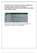 NUR 326 Exam 1 pt 2 &lpar;Geriatric Syndromes&comma; Delirium and Geropharmacology&comma; Nutrition and Hydration&comma; Neurodegenerative and Neurocognitive Disorders&rpar; Questions With Complete Solutions