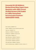Concorde DH 105 Midterm Review&vert;Brand New Expert Exam Questions with 100&percnt; Correct Verified Answers&vert;All Graded A&plus;&vert;100&percnt; Guaranteed Success&vert;Latest Premium Update&lpar;2025-2026&rpar;&period;