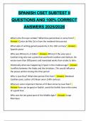 SPANISH CSET SUBTEST II QUESTIONS AND 100&percnt; CORRECT ANSWERS 2025&sol;2026
