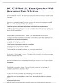 MC 2035 Final LSU Exam Questions With Guaranteed Pass Solutions&period;
