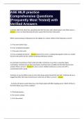 ASE MLR practice Comprehensive Questions &lpar;Frequently Most Tested&rpar; with Verified Answers