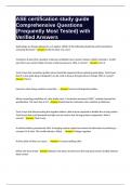 ASE certification study guide Comprehensive Questions &lpar;Frequently Most Tested&rpar; with Verified Answers