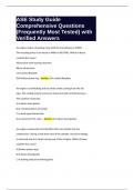 ASE Study Guide Comprehensive Questions &lpar;Frequently Most Tested&rpar; with Verified Answers