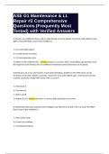 ASE G1 Maintenance & Lt&period; Repair &num;2 Comprehensive Questions &lpar;Frequently Most Tested&rpar; with Verified Answers