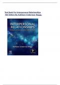Test Bank For Interpersonal Relationships 9th Edition by Kathleen Underman Boggs&comma; All 26 Chapters Covered&comma;Latest Edition 2025