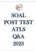 SOAL  POST TEST ATLS   Q&A  2023