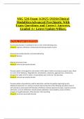 NSG 526 Exam 1&lpar;2025&sol;2026&rpar;&colon;Clinical Modalities Advanced Psychiatric With Exam Questions and Correct Answers&comma; Graded A&plus; Latest Update-Wilkes&period;