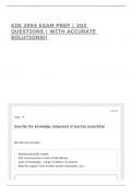 KIN 2994 EXAM PREP &vert; 203 QUESTIONS &vert; WITH ACCURATE SOLUTIONS&excl;&excl;