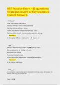 RBT Practice Exam - 85 questions&sol; Strategies review of Key Quizzes & Correct Answers&period;
