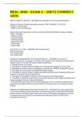 REAL 4000 - EXAM 4 &ndash; DIETZ CORRECT 100&percnt;