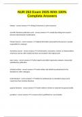 NUR 253 Exam 2025 With 100&percnt; Complete Answers