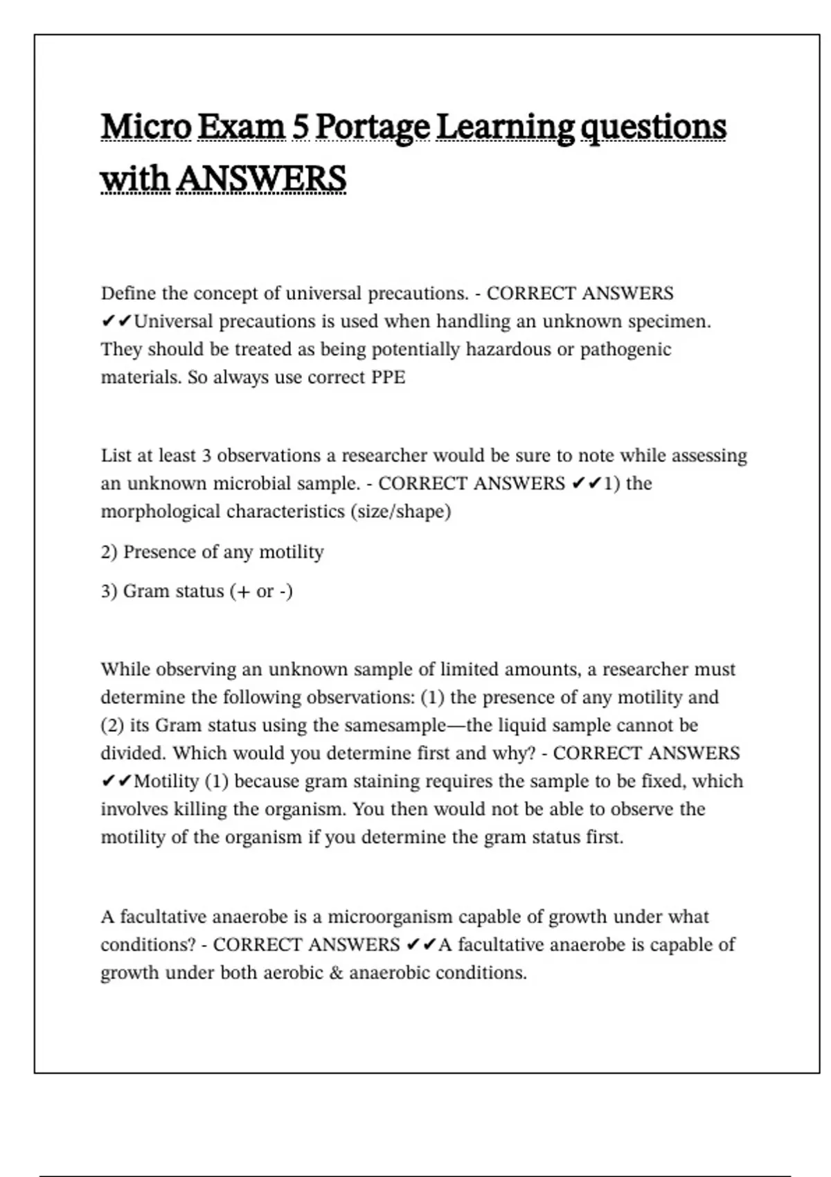 Micro Exam 5 Portage Learning questions with ANSWERS - Portage Learning ...