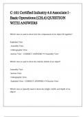 C-101 Certified Industry 4&period;0 Associate I - Basic Operations &lpar;CH&period;4&rpar; QUESTION WITH ANSWERS