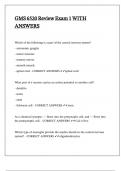 GMS 6520 Review Exam 1 WITH ANSWERS