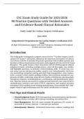 CSC Exam Study Guide for 2025&sol;2026 &ndash; 90 Practice Questions with Verified Answers and Evidence-Based Clinical Rationales